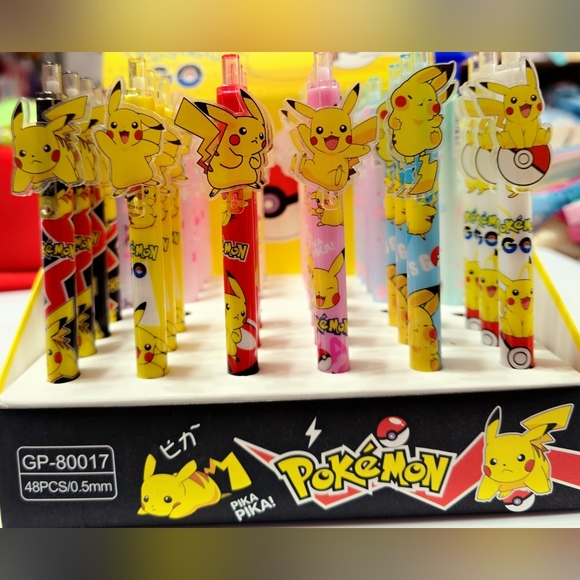 6-Pikachu Multi-Color Pens - Picture 1 of 1